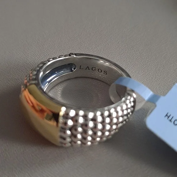 NWT Lagos High Bar Smooth Plate ring - Picture 8 of 16